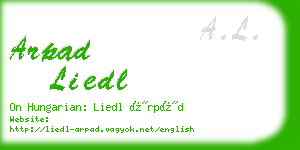 arpad liedl business card